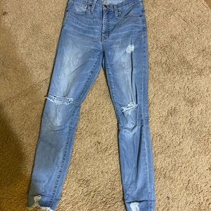 MADEWELL high rise skinny jeans